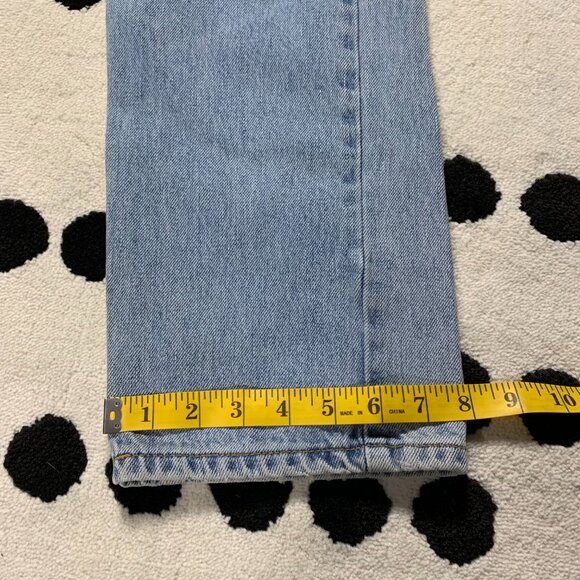Vintage Y2K 90s Levi's 516 Slim Fit Faded Light Wash Denim Straight Leg Jeans - Picture 12 of 13
